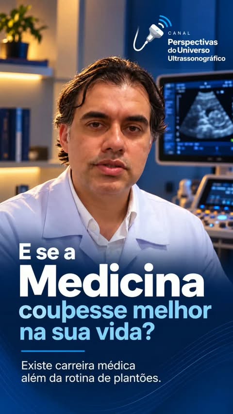 Dr. Misael falando sobre a ultrassonografia como carreira médica